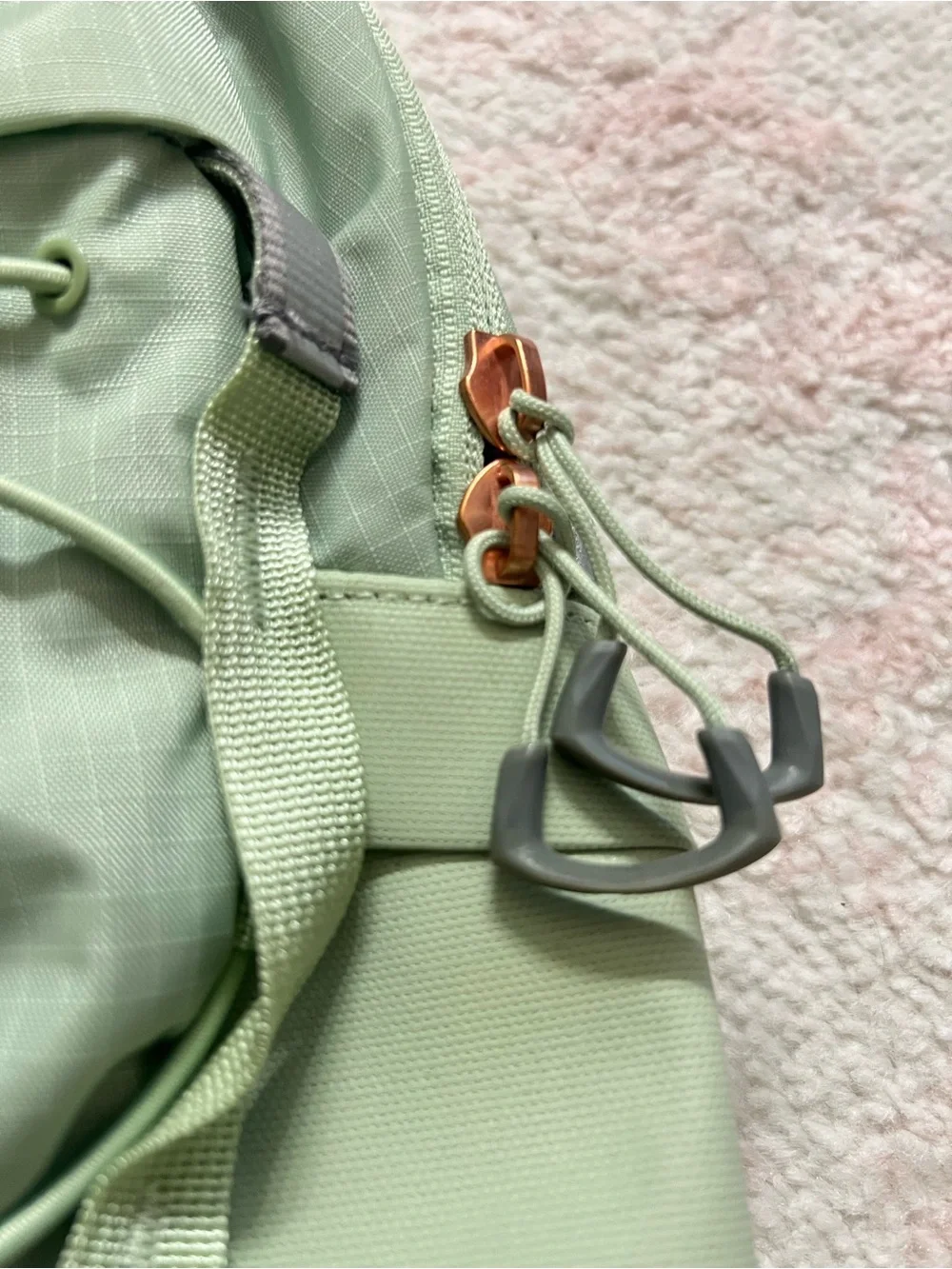 The North Face Borealis Mini Luxe Backpack - Misty Sage + Rose Gold